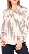 Vince Camuto Satin Long Sleeve Button-Up Shirt