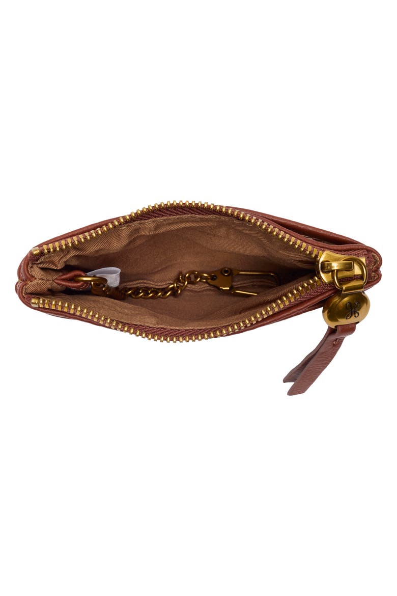 Lumen Leather Zip Card Case, Alternate, color, RUST