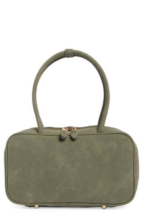 Faux Suede Shoulder Bag