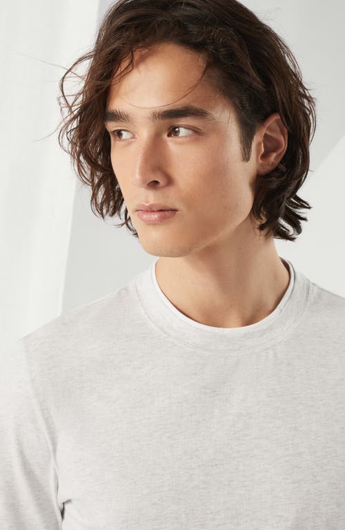 Brunello Cucinelli Solid Crewneck T-shirt In Pearl