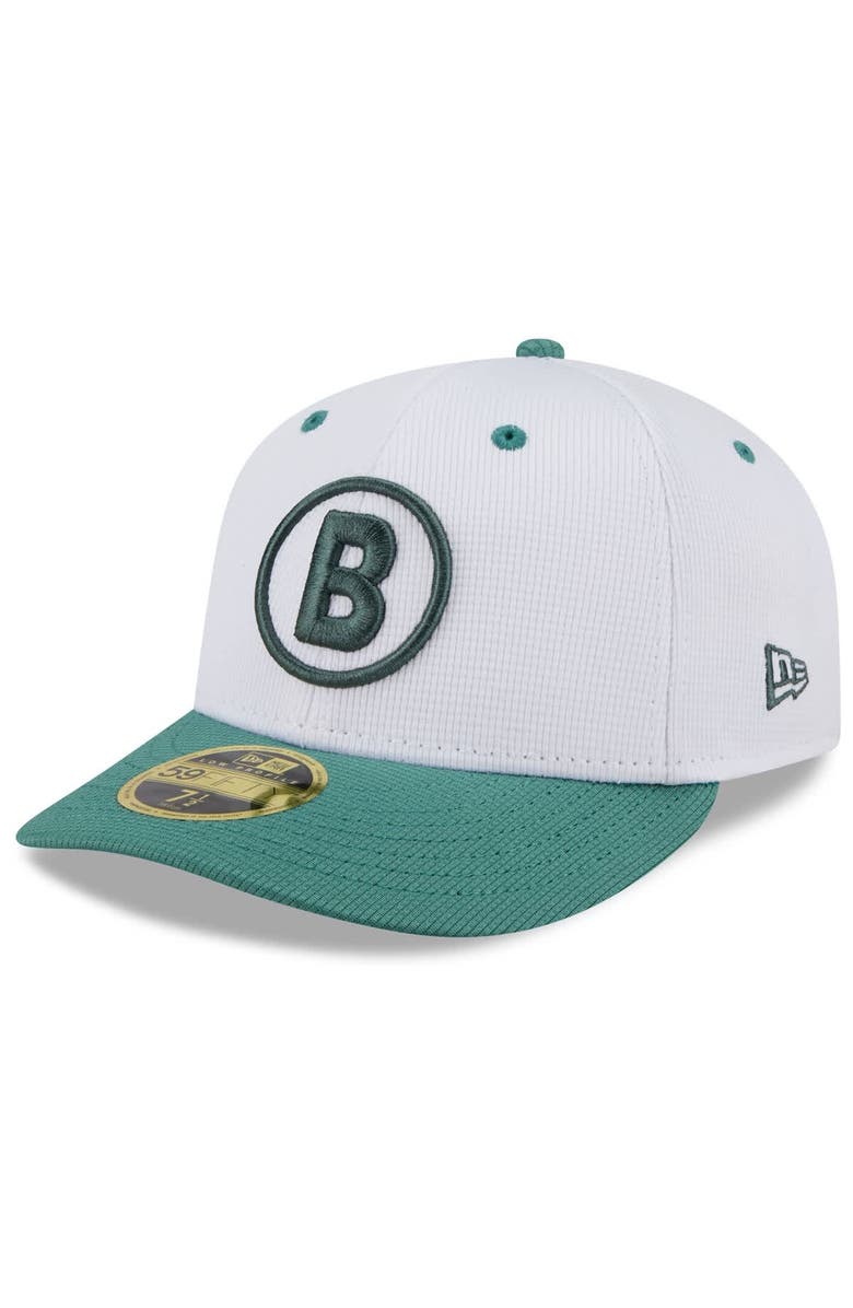 New Era Men's New Era  White/Green Boston Red Sox 2025 City Connect Batting Practice Low Profile 59FIFTY Fitted Hat, Alternate, color, 