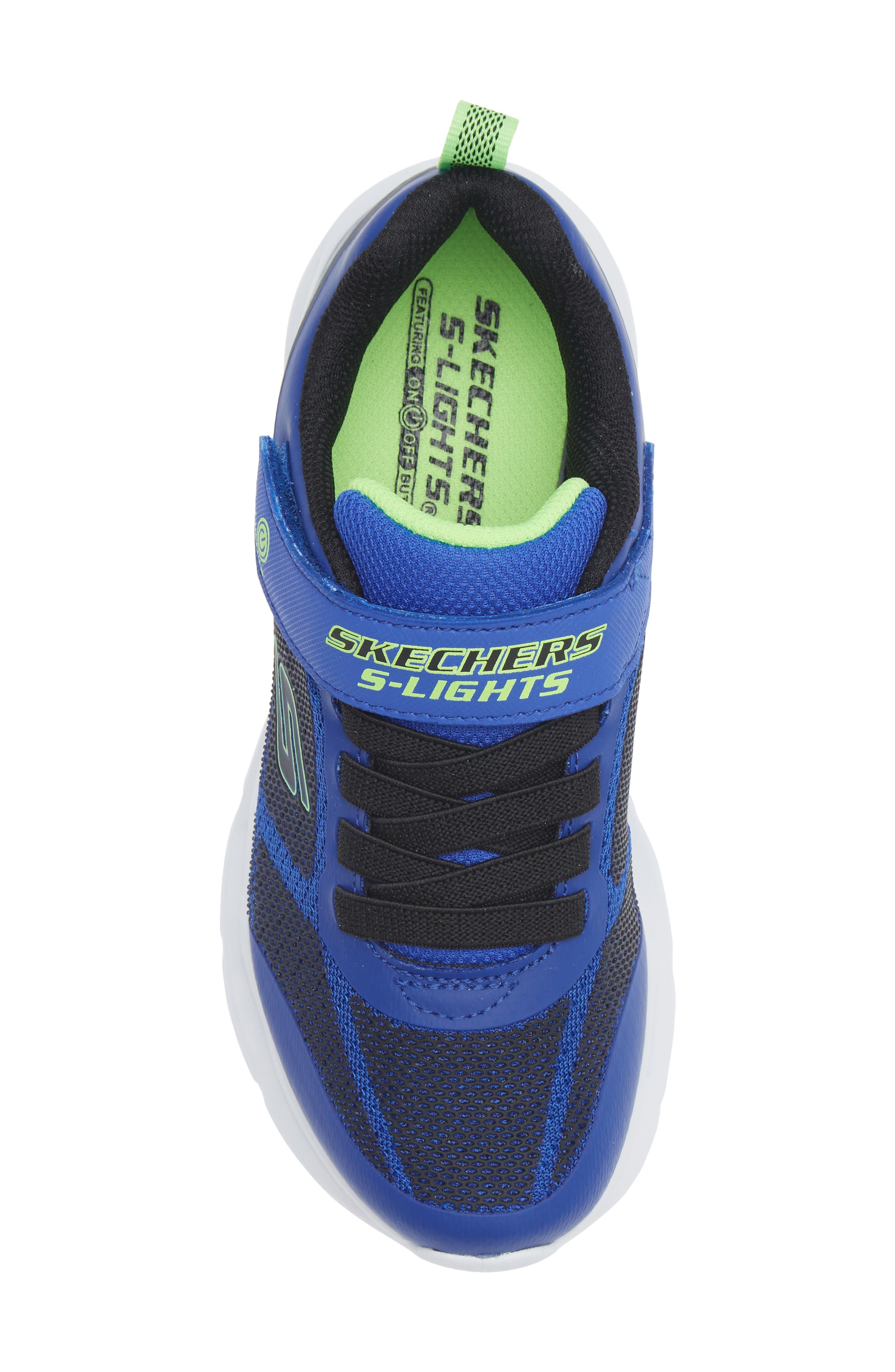 SKECHERS Kids' S-Lights<sup>®</sup> Glide-Step<sup>®</sup> Lights Sneaker, Alternate, color, Black/Blue