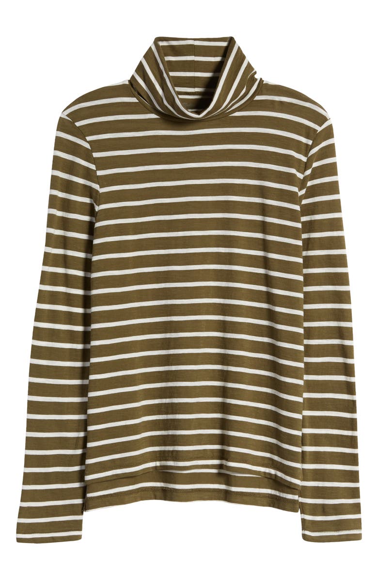 Madewell Esme Stripe Whisper Cotton Turtleneck, Alternate, color,