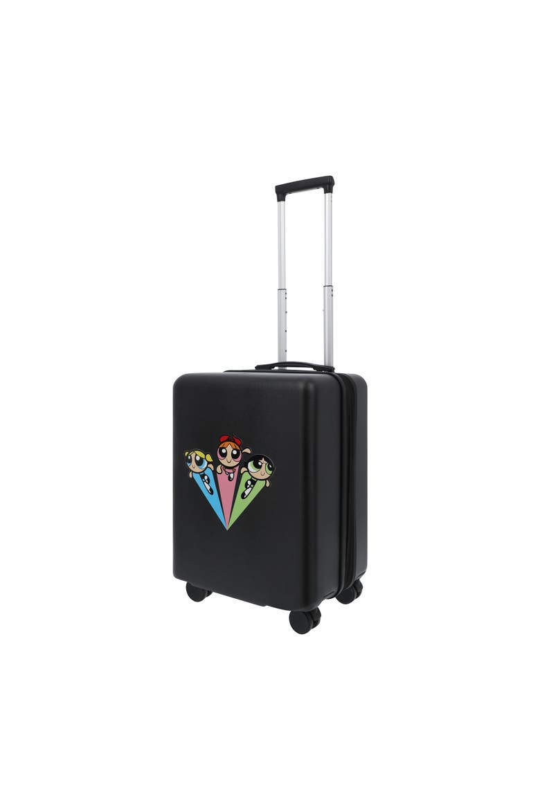WB POWER PUFF GIRLS 22.5" CARRY-ON LUGGAGE, Main, color, BLACK