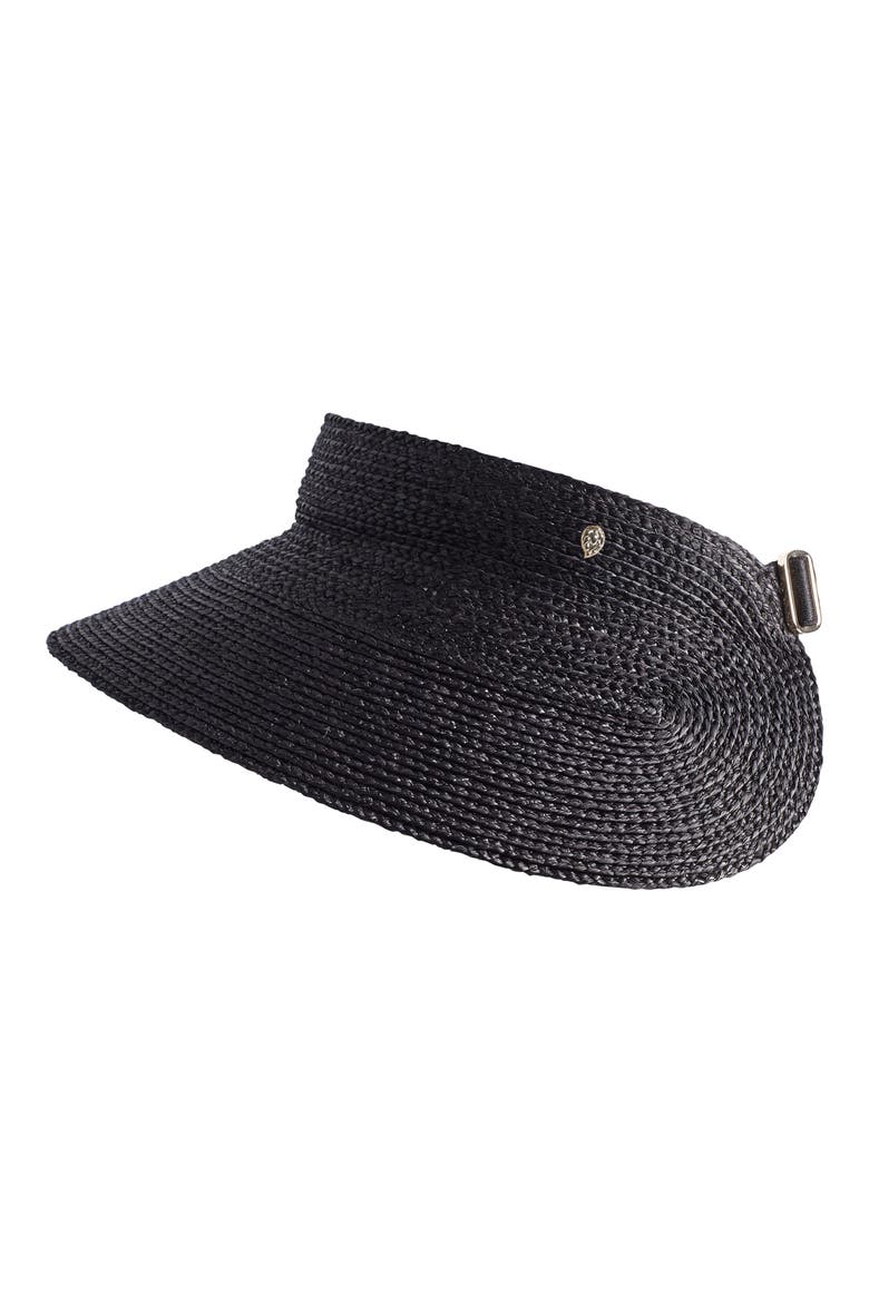 Classic Raffia Visor, Main, color, CHARCOAL