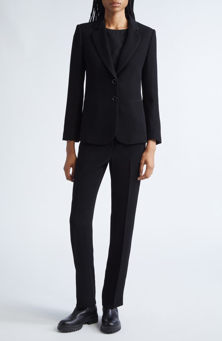 Emporio Armani Techno Waffle Blazer, Alternate, color, Solid Black