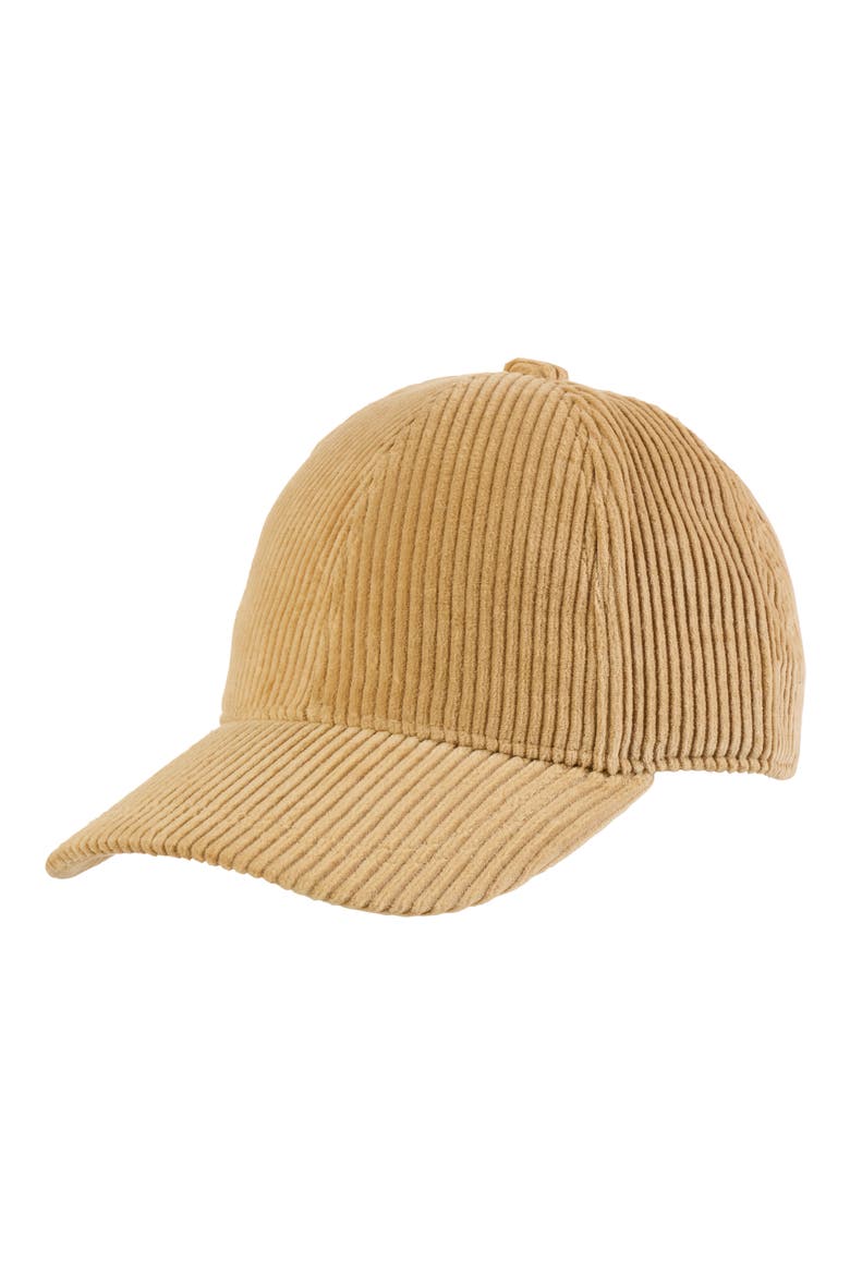 Wide Wale Corduroy Baseball Cap, Alternate, color, CAMEL