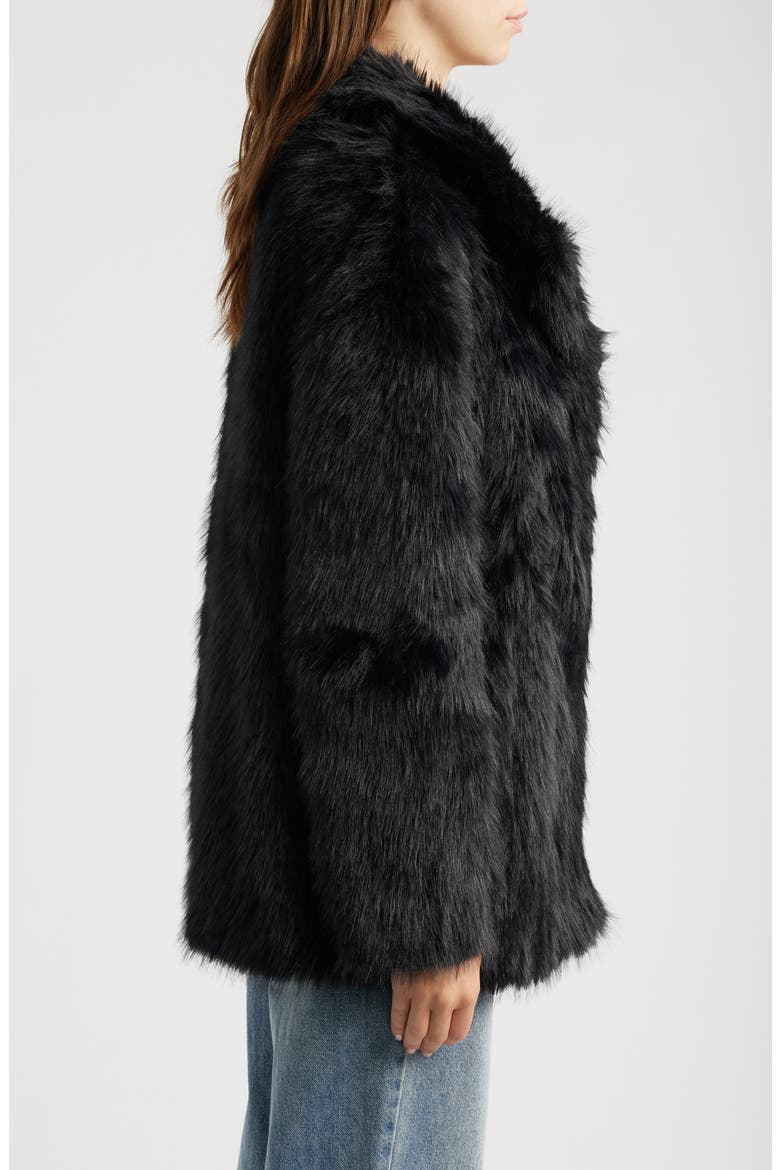 Super Trouper Faux Fur Jacket, Alternate, color, BLACK