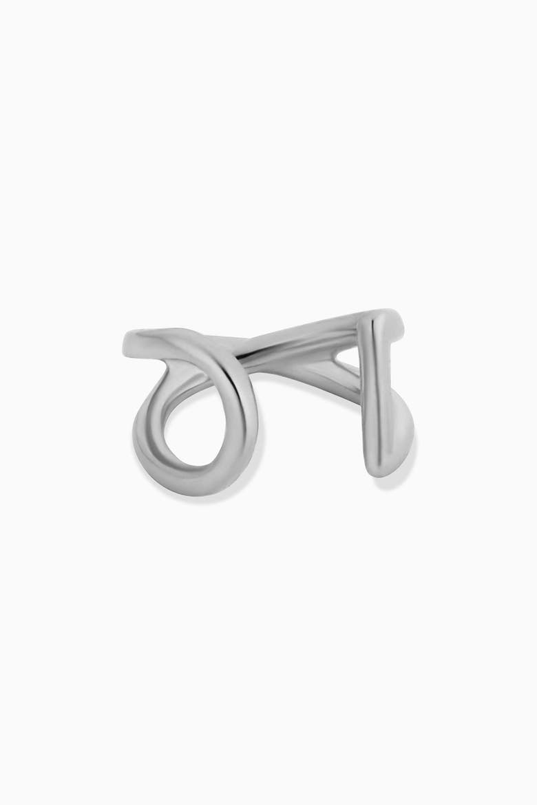 14K Gold West Side Ear Cuff, Alternate, color, White Gold
