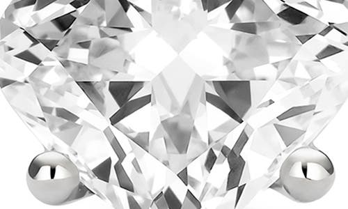 Lightbox 4-carat Cushion Cut Lab Grown Diamond Stud Earrings In White Gold