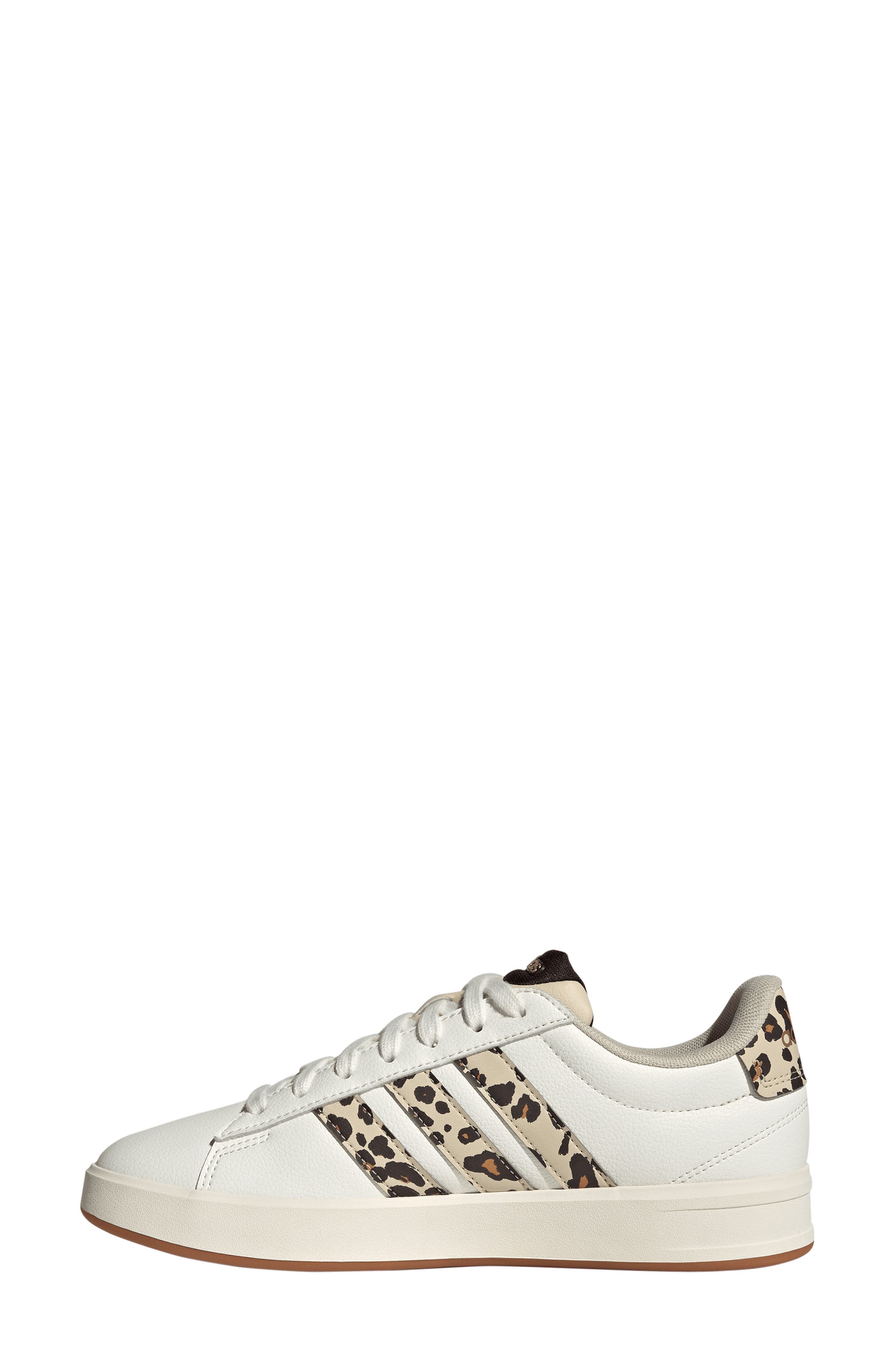 adidas Grand Court 3.0 Sneaker, Alternate, color, Crystal Linen/ Coffee/ Gold