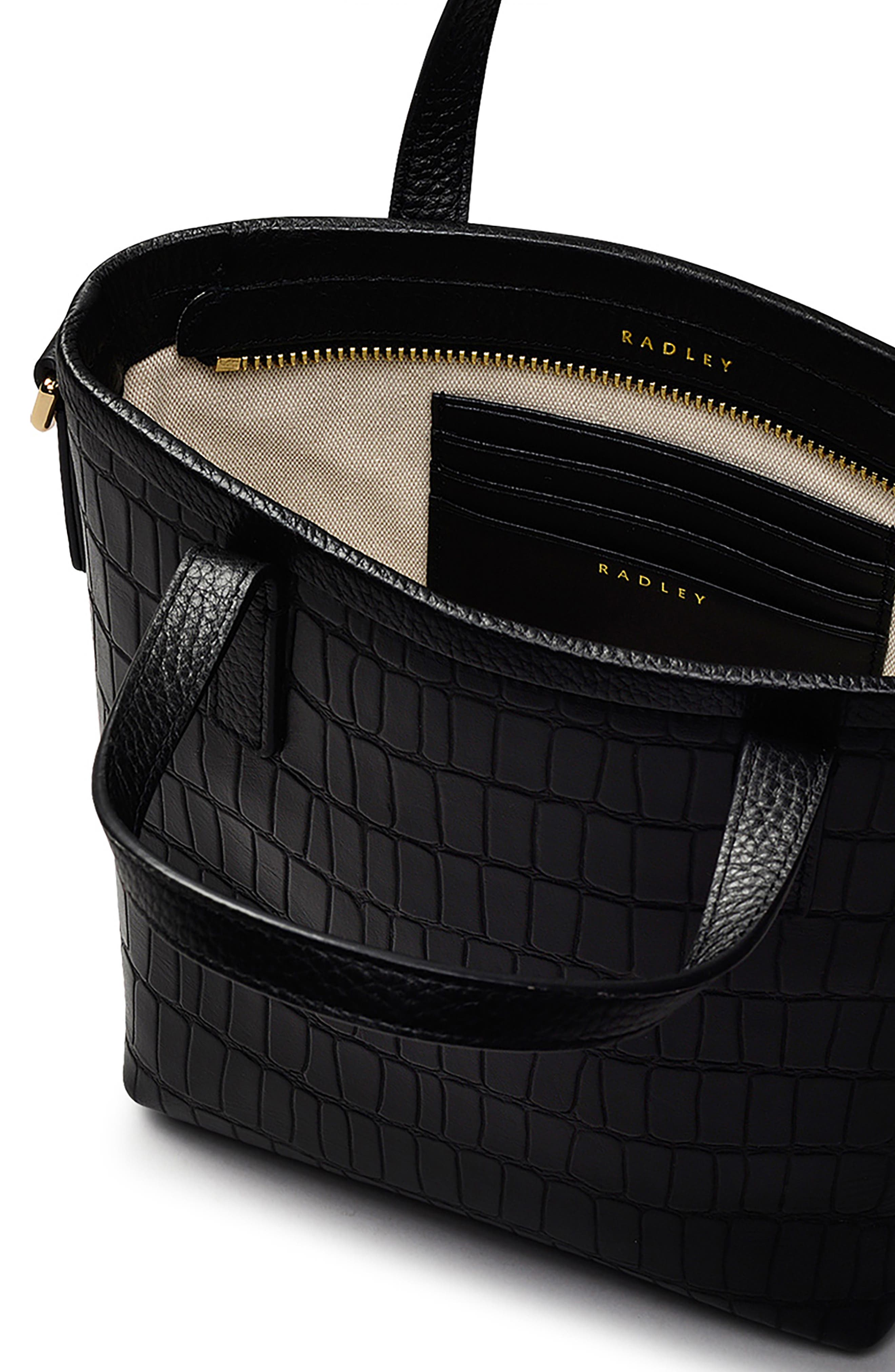 Radley Small Bridgewater 2.0 Zip Top Tote, Alternate, color, Black