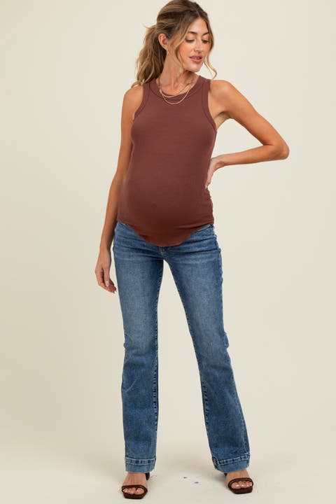 Wide Hem Maternity Bootcut Jeans