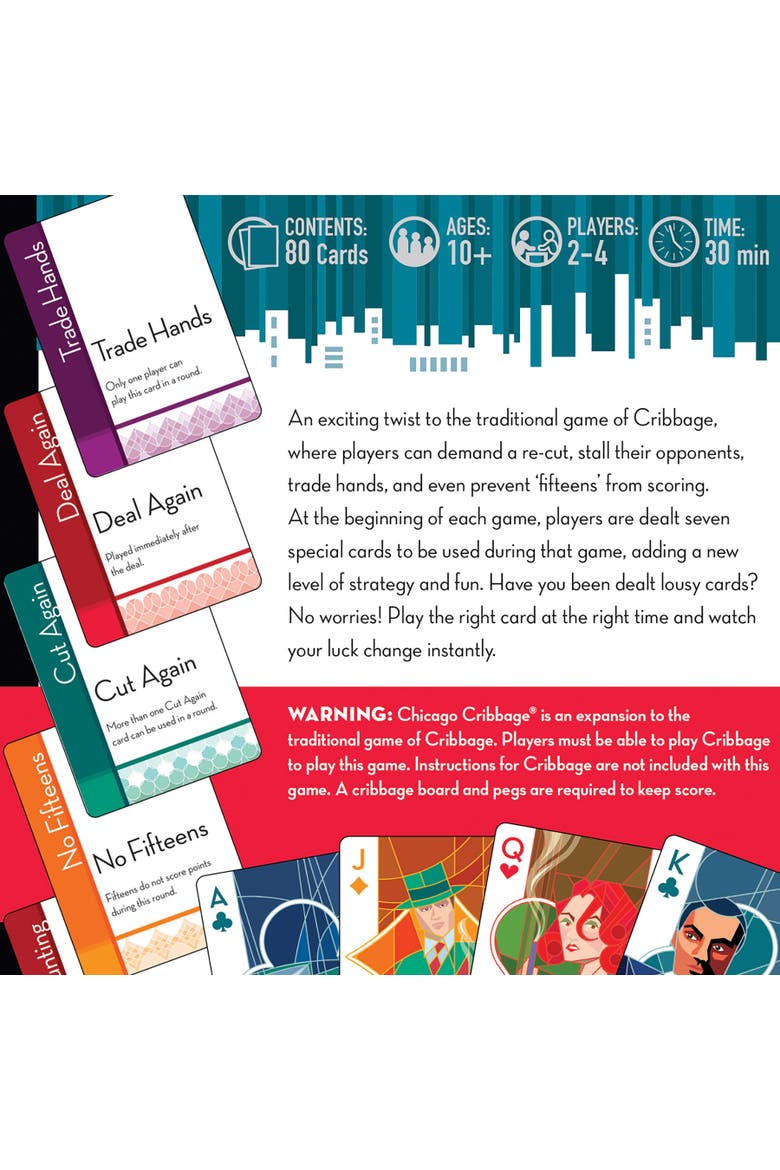 Chicago Cribbage Expansion Card Set, Outset Media, Alternate, color, Multicolored