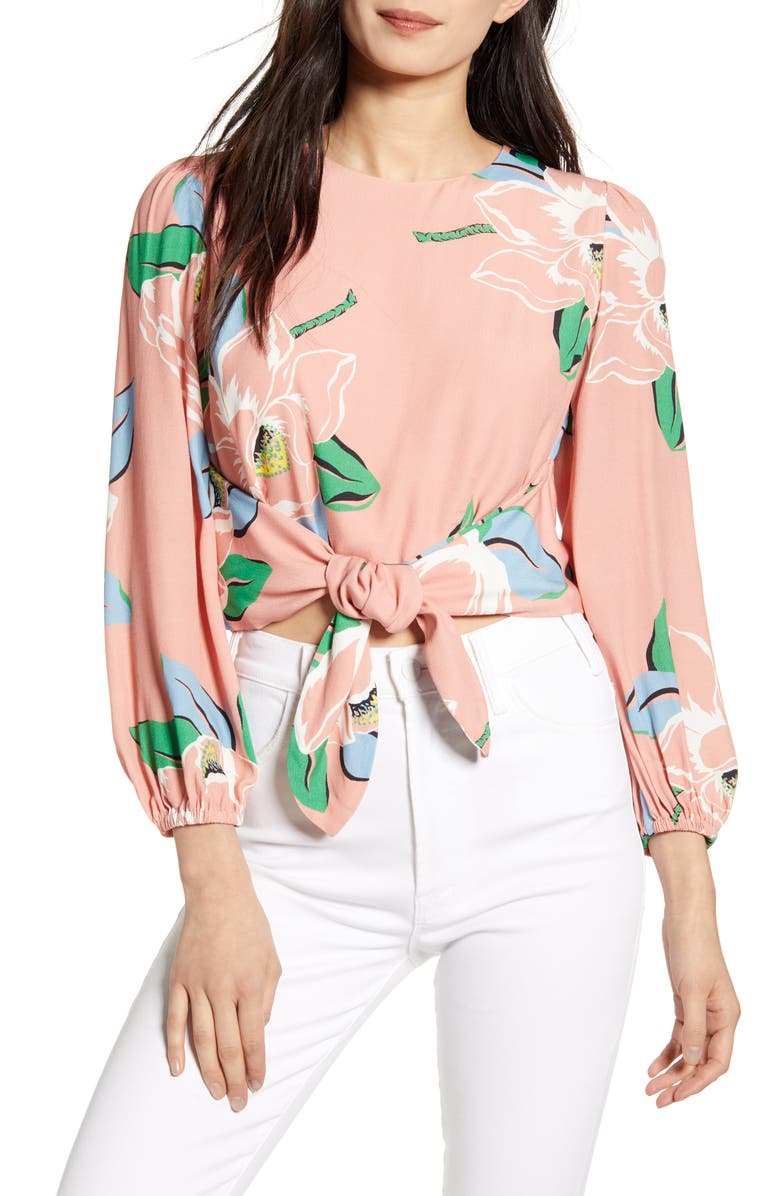 CAPULET Anais Floral Tie Front Top, Main, color, 