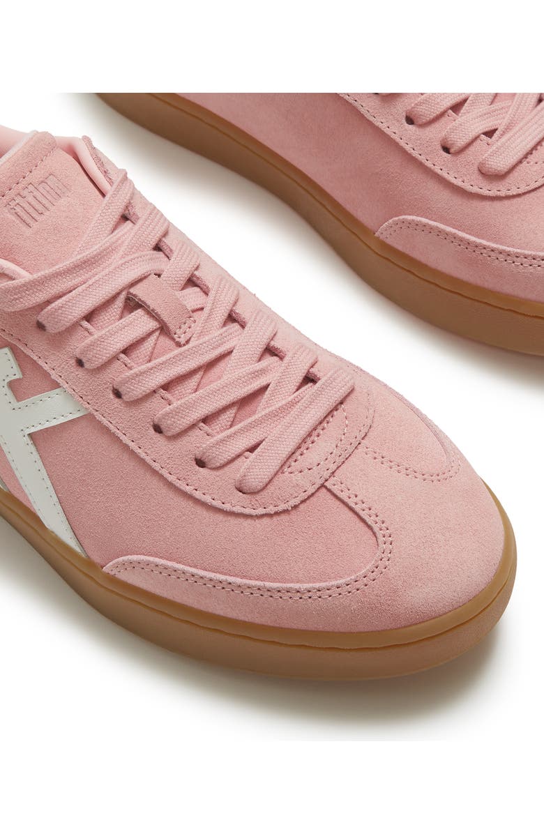 FitFlop The Dash T Toe Suede Sneakers, Alternate, color, Warm Pink/Urban White