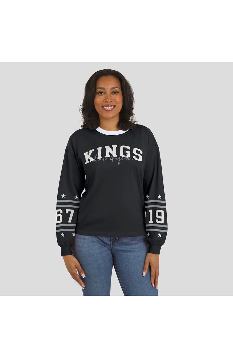 WEAR by Erin Andrews Women's WEAR by Erin Andrews Black Los Angeles Kings Long-Sleeve Sport T-Shirt, Alternate, color, Black
