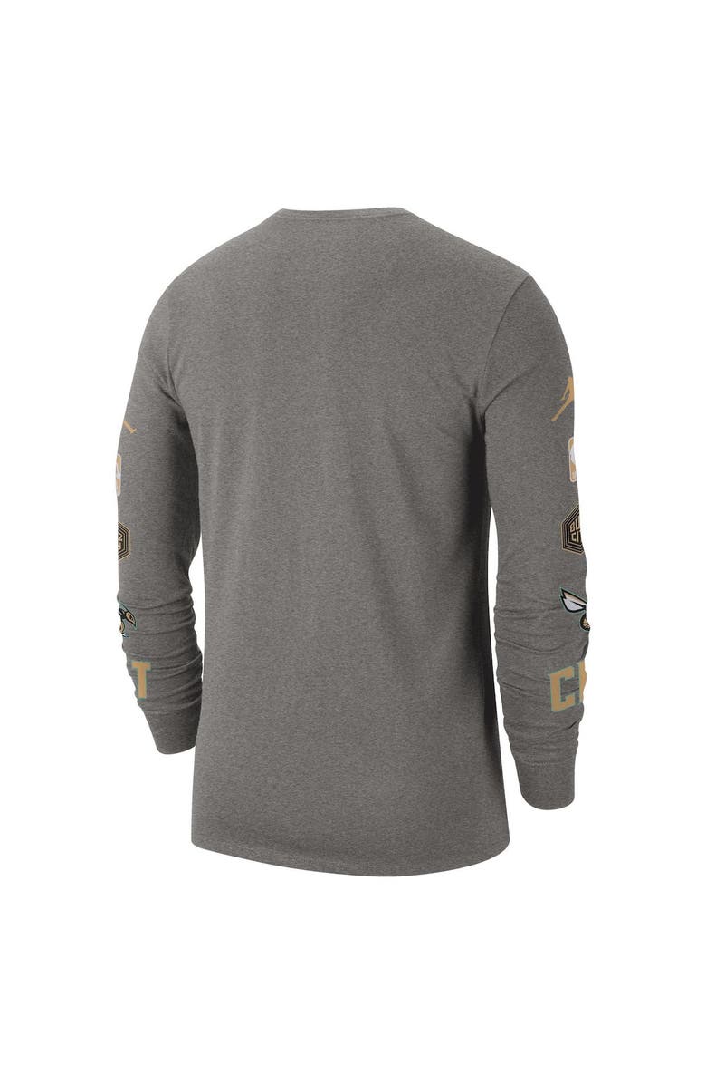 Jordan Brand Men's Jordan Brand Heather Charcoal Charlotte Hornets 2022/23 City Edition Essential Expressive Long Sleeve T-Shirt, Alternate, color, 