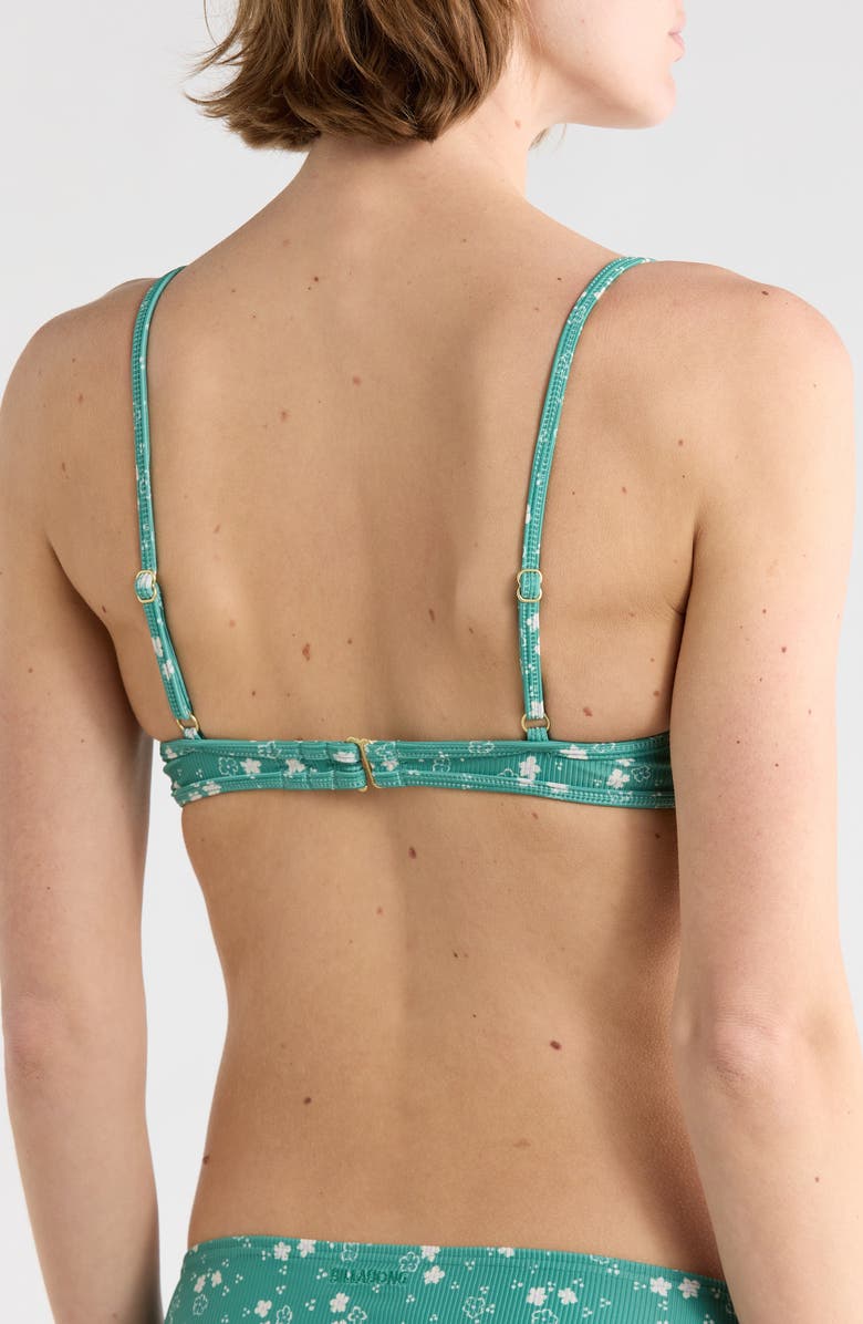 Billabong In the Green Charlie Triangle Bikini Top, Alternate, color, Island Green