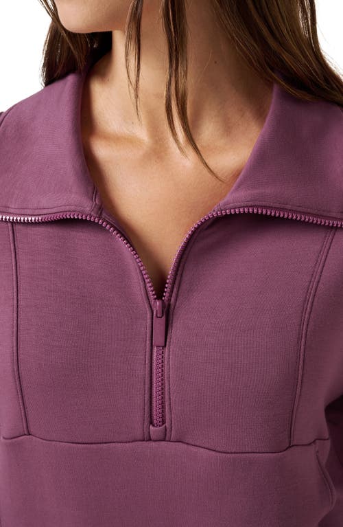 Travismathew Skyloft Half Zip Top In Purple