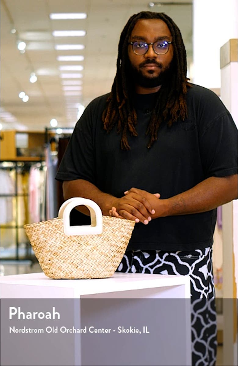 Mini Woven Seagrass Crossbody Basket Bag, sales video thumbnail