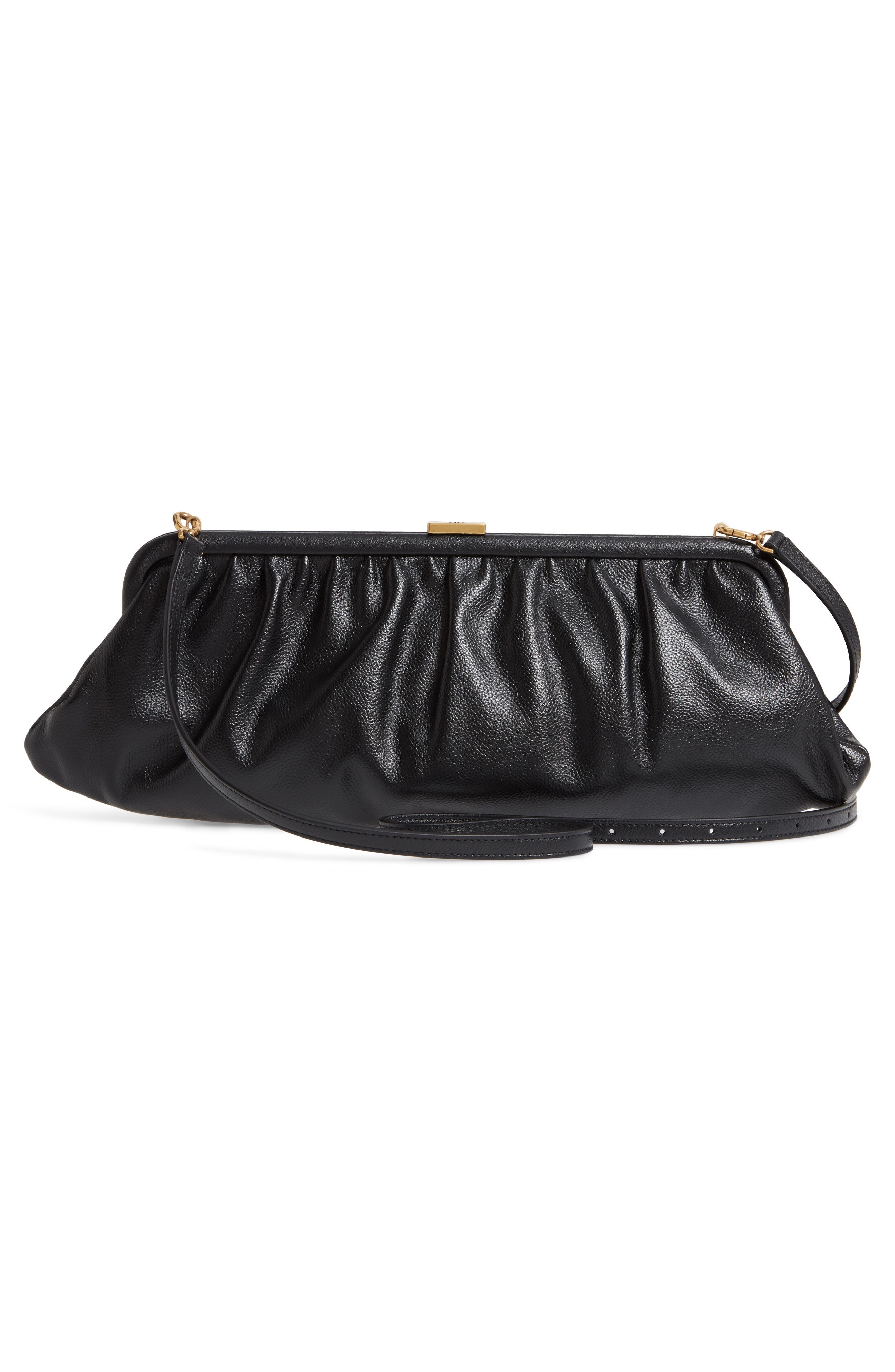 Balenciaga Extra Large Cloud Leather Clutch, Alternate, color, 