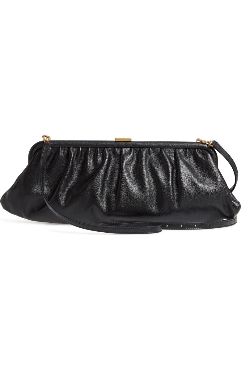 Balenciaga Extra Large Cloud Leather Clutch, Alternate, color,