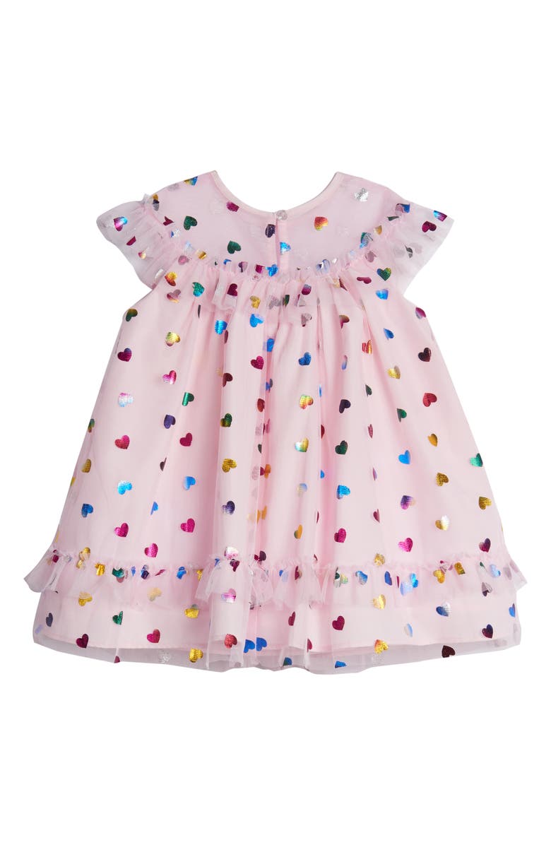 Pippa & Julie Foil Hearts Float Tulle Dress, Alternate, color, 