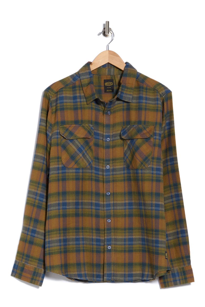 Dayshift Cotton Flannel Shirt, Alternate, color, OLIVE