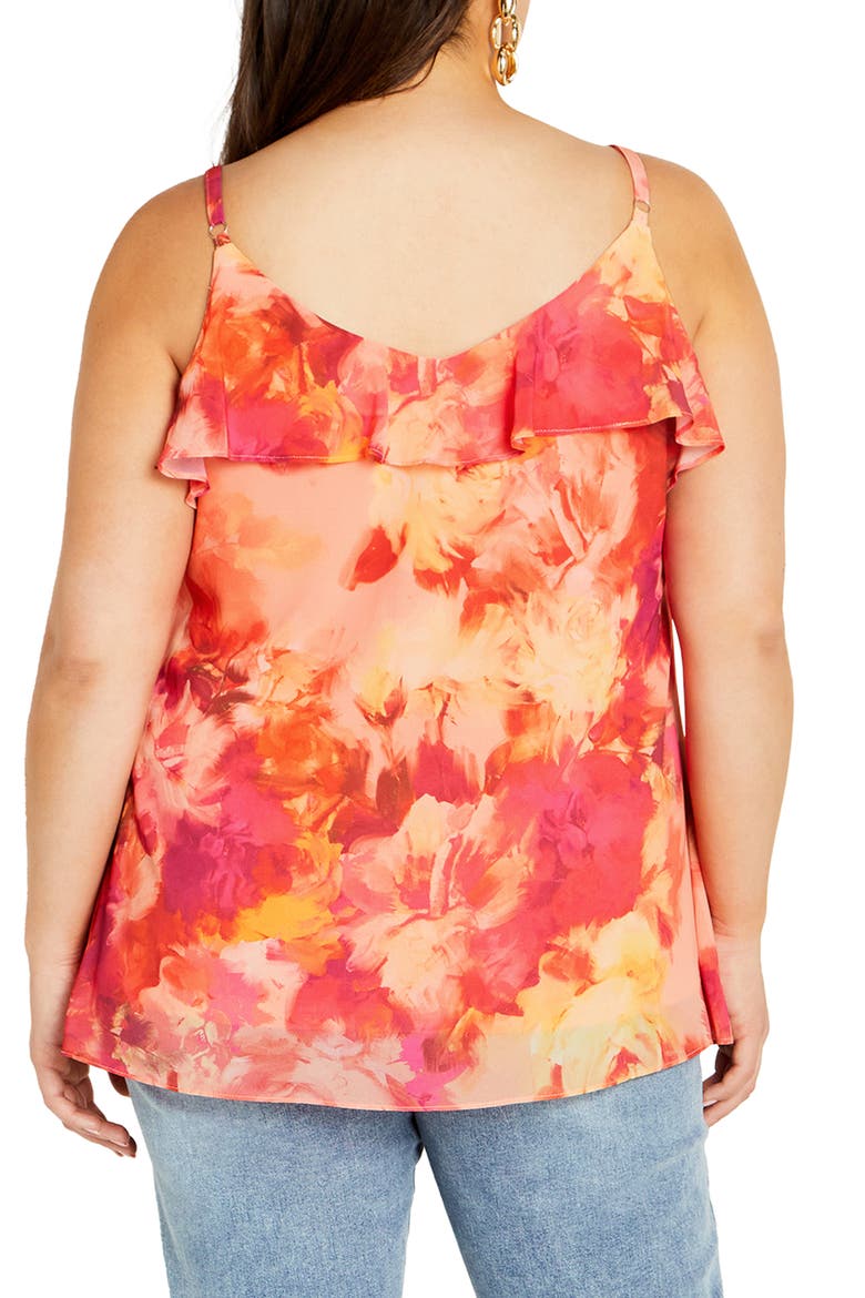 Sierra Floral Ruffle Camisole, Alternate, color, PRINT