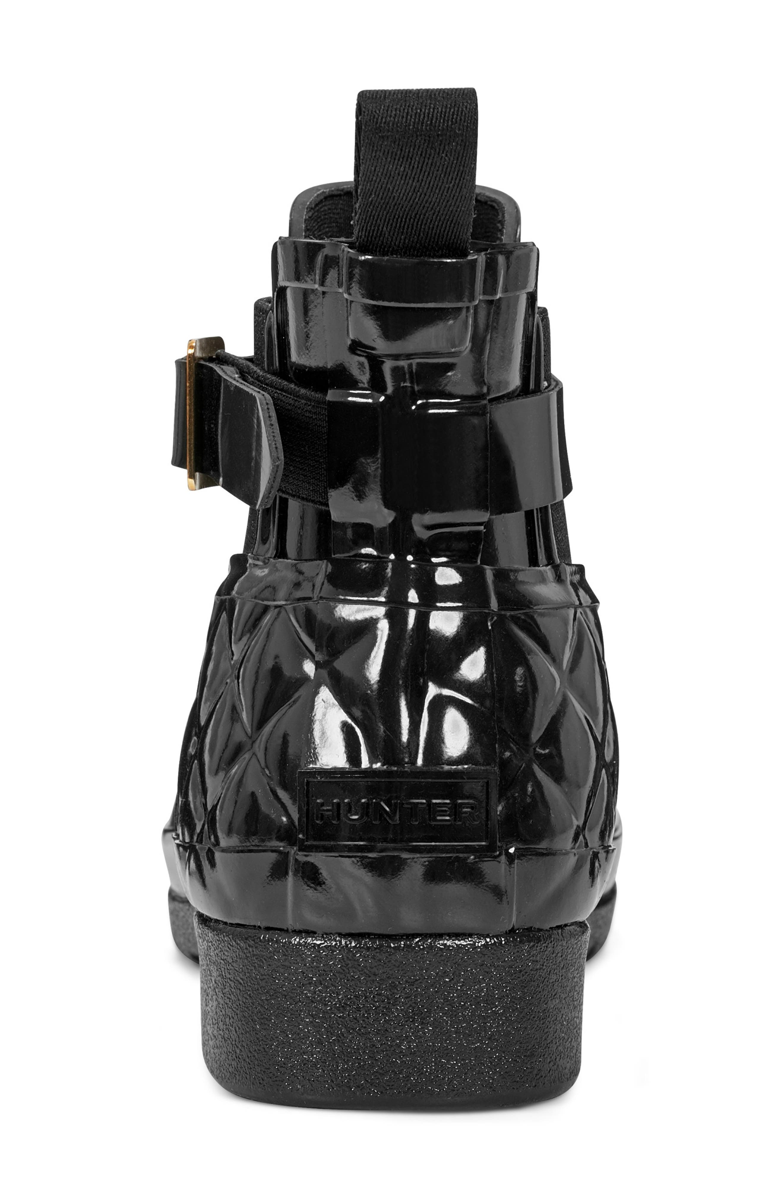 Hunter Original Refined Quilted Gloss Chelsea Waterproof Boot, Alternate, color, 