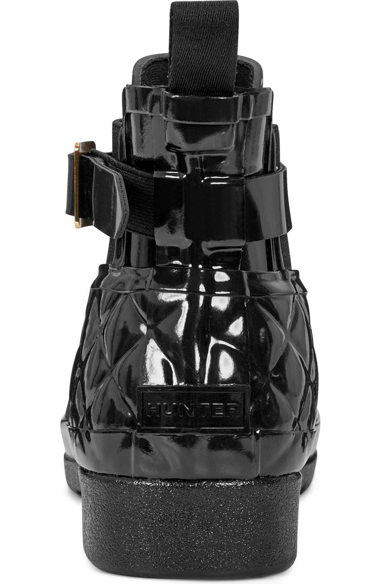 Hunter Original Refined Quilted Gloss Chelsea Waterproof Boot, Alternate, color,