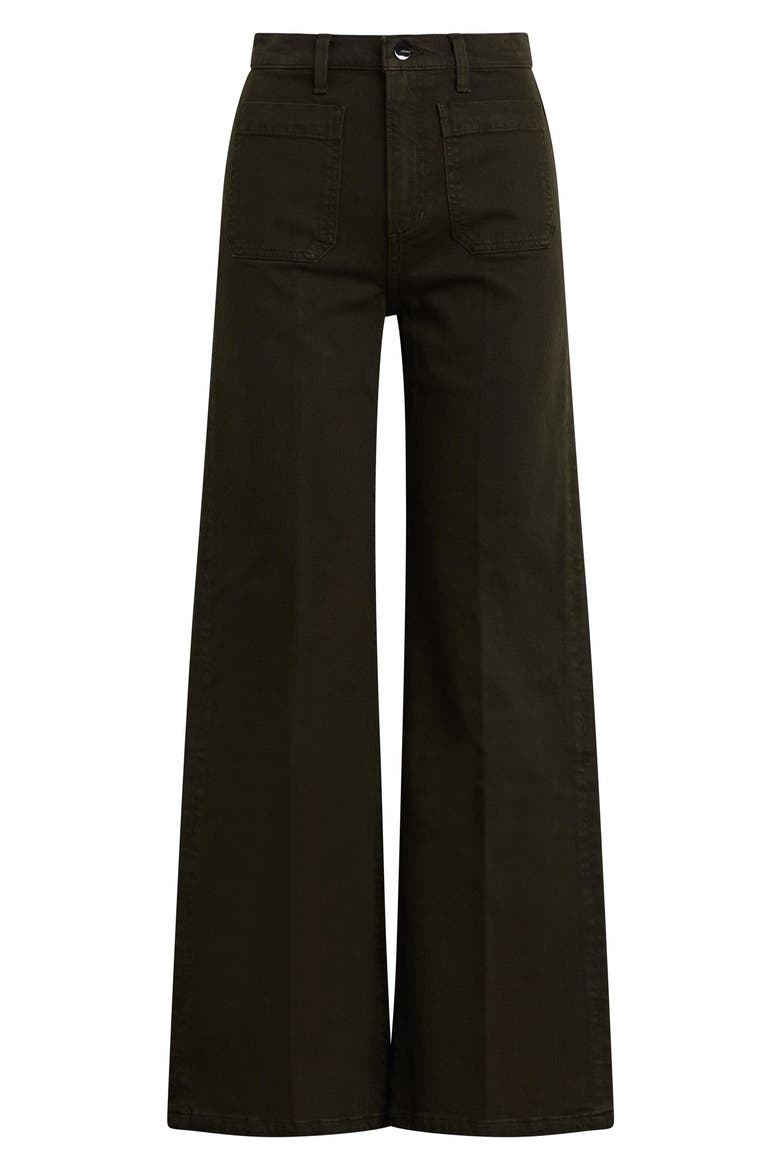 The Mia Patch Pocket High Waist Wide Leg Jeans, Alternate, color, OLIVE