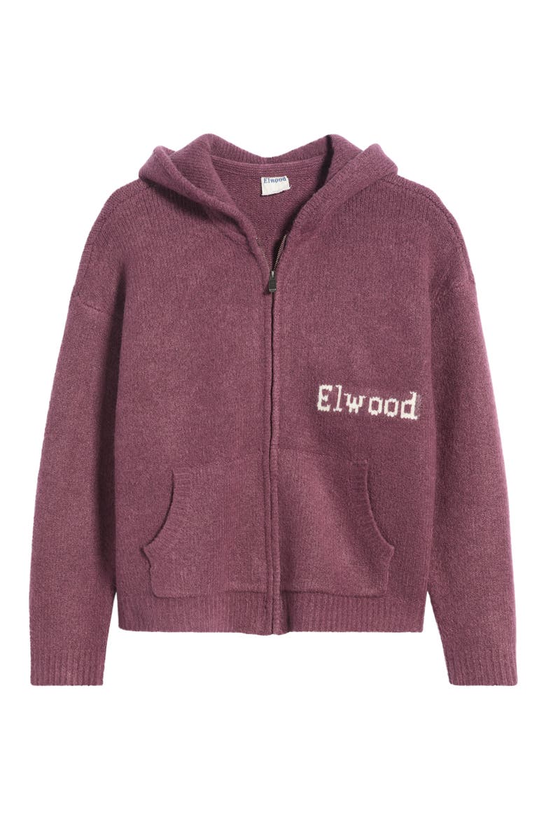 Hooded Zip Cardigan, Main, color, MAROON