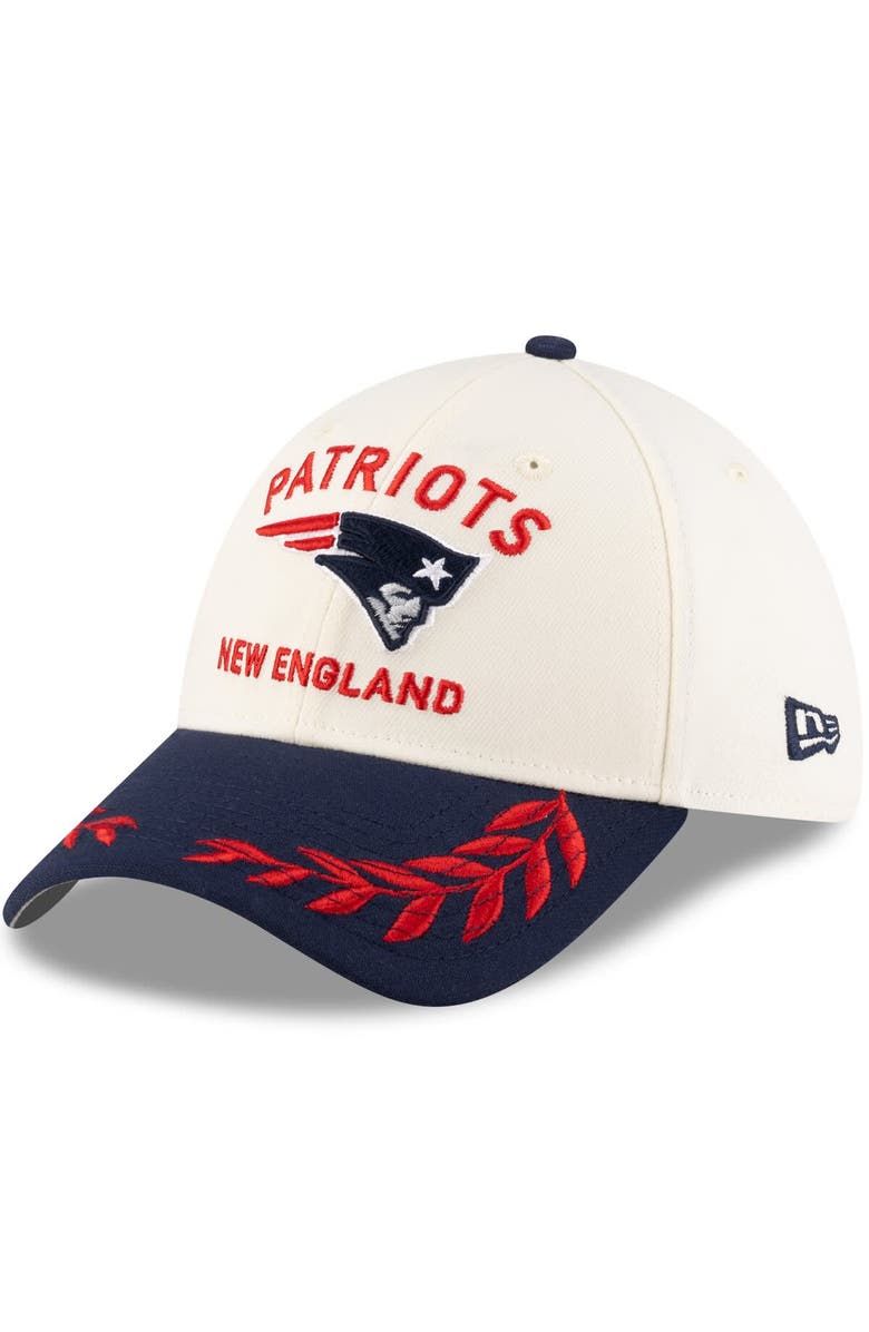 New Era Men's New Era Cream/Navy New England Patriots 2025 NFL Draft 39THIRTY Flex Hat, Alternate, color, Cream