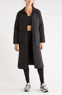 Zella Diamond Quilted Longline Jacket