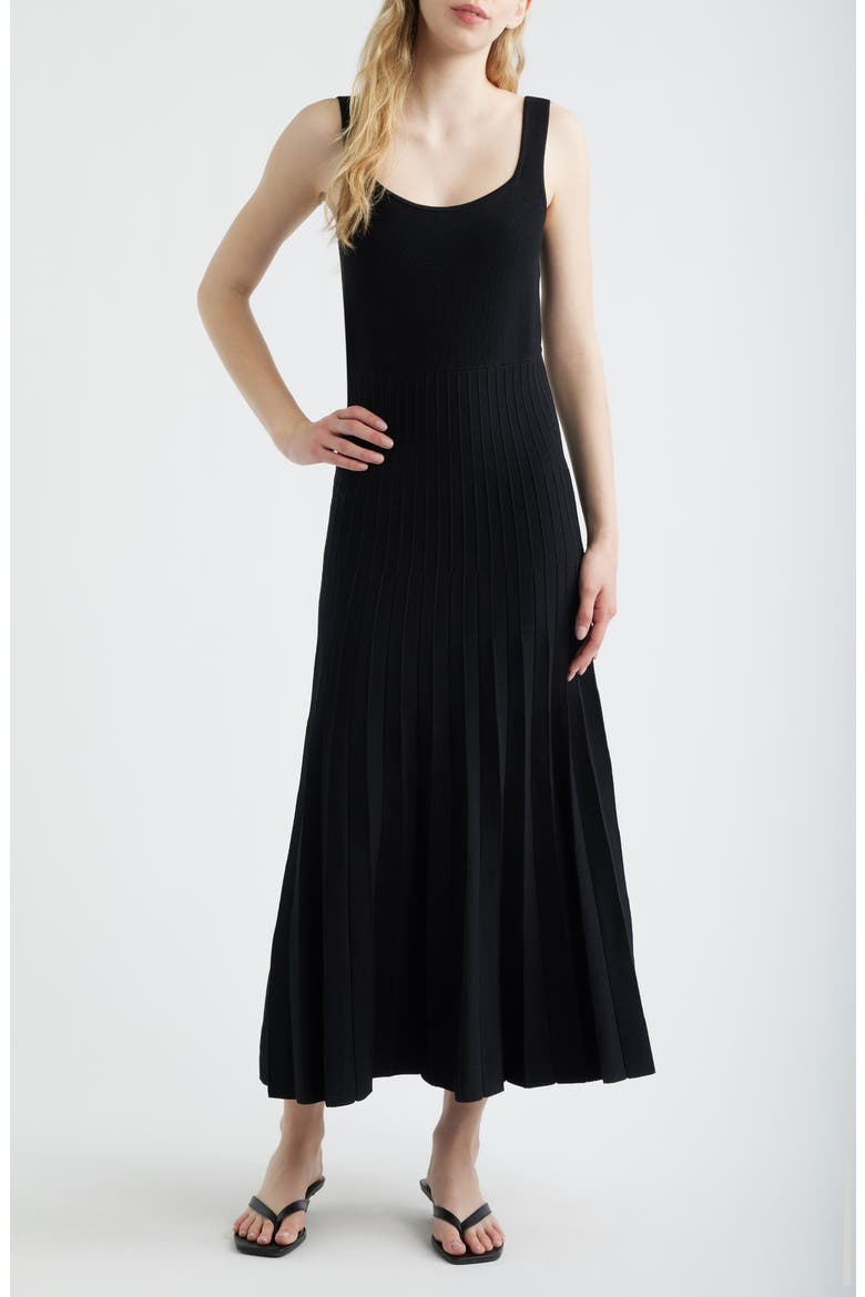 Tank Midi Sweater Dress, Main, color, BLACK