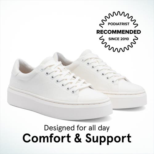 Abeo Jumpstreet Sneaker In White Canvas - Metatarsal