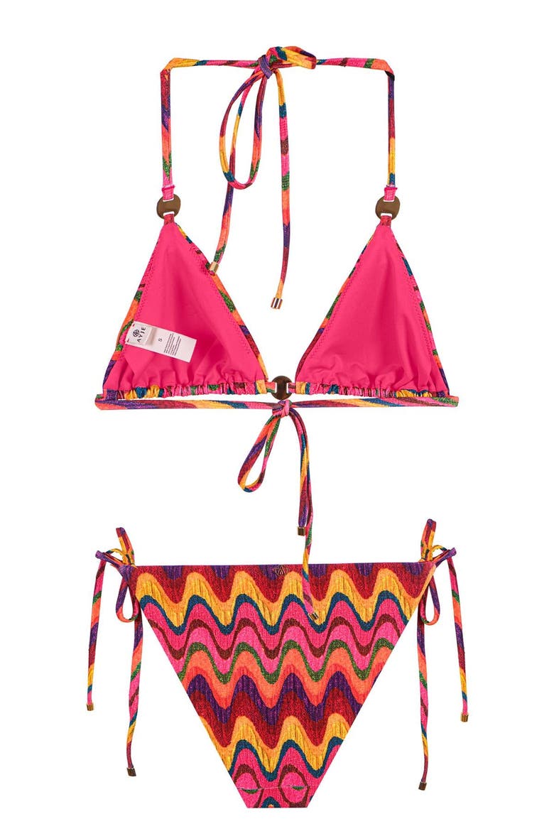 Topaz Triangle Top & Bikini Bottom, Alternate, color, Versicolor
