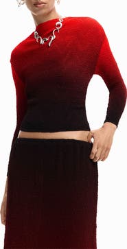 Desigual Ombré Texture Knit Top