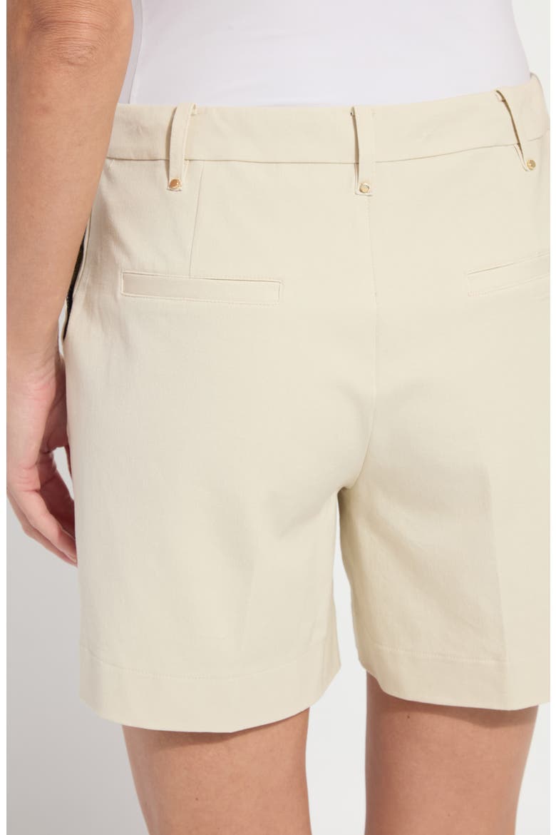 'Lyssentials Amanda Stretch Twill Shorts, Alternate, color, BEIGE