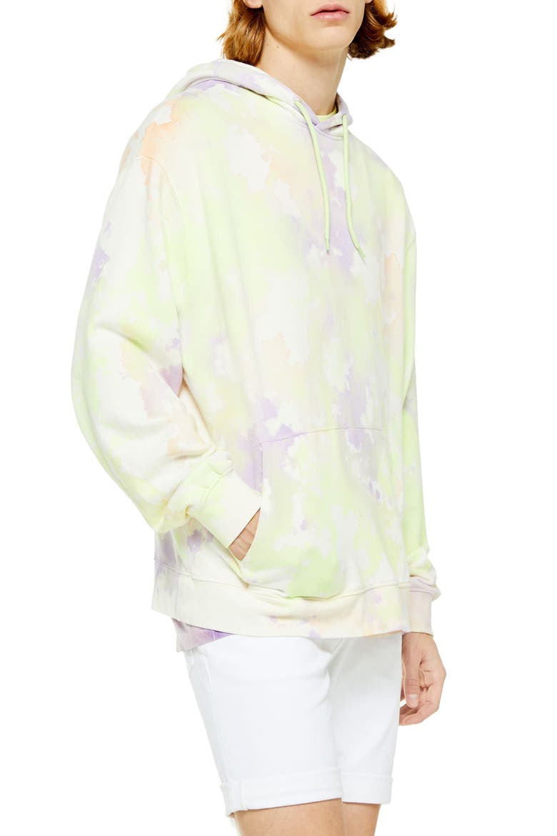 Holi Tie Dye Hooded Sweatshirt, Main, color, YELLOW MULTI