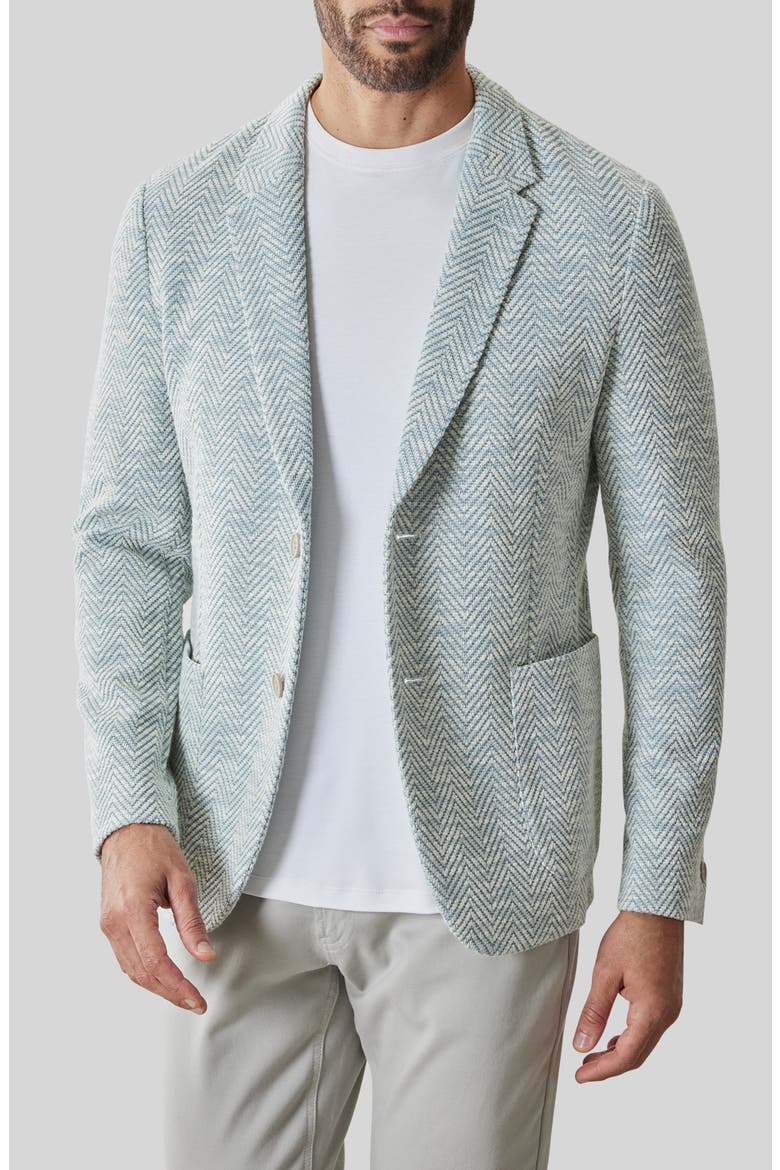 Jett Knit Herringbone Sport Coat, Main, color, SOFT TEAL