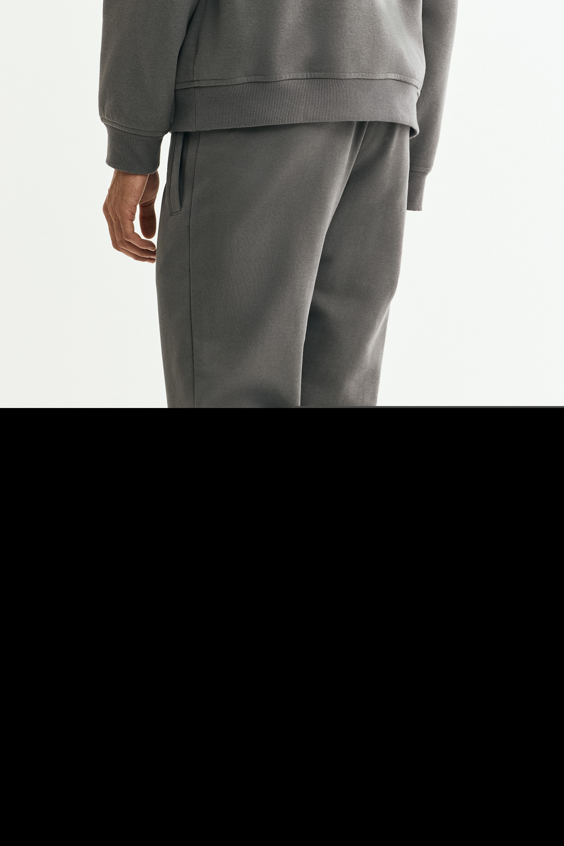H&M Regular-fit tapered sweatpants, Alternate, color, Dark Gray