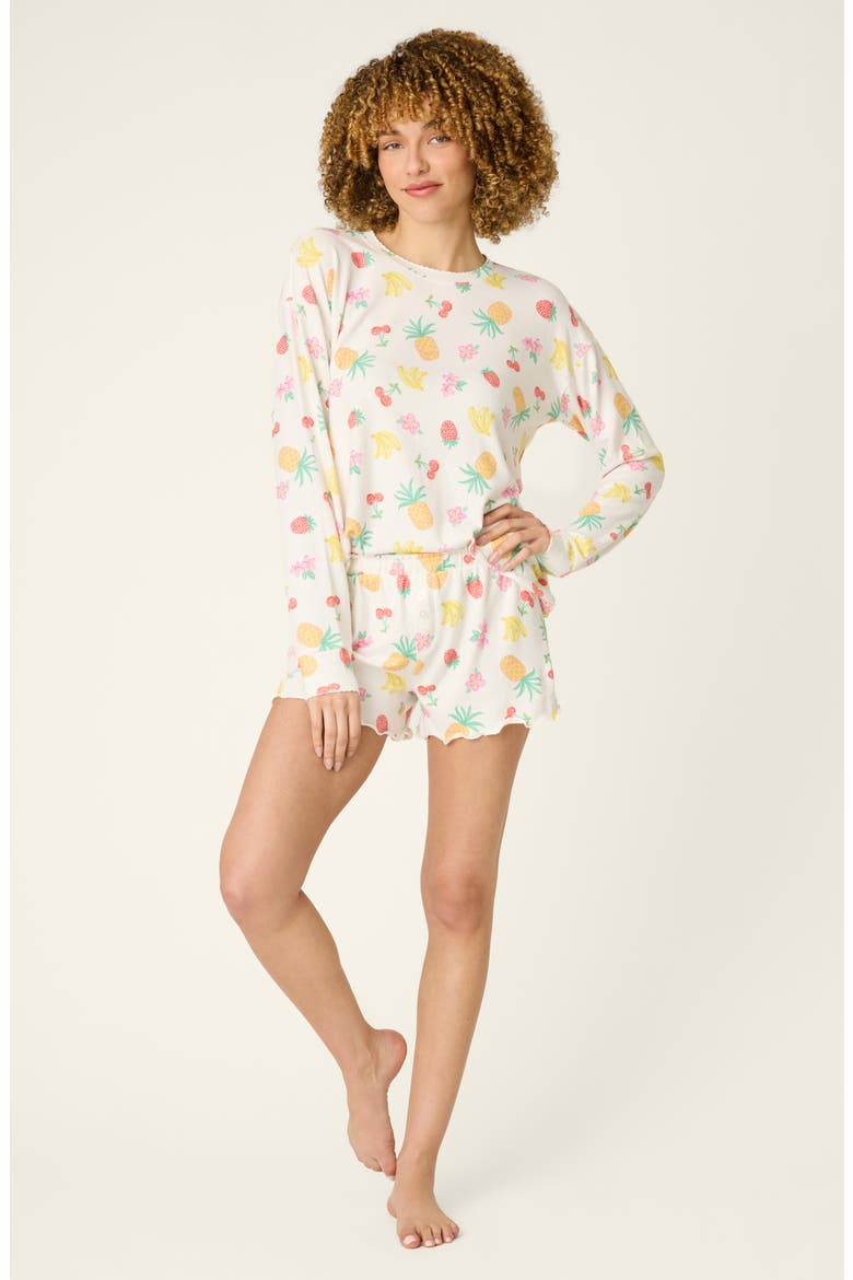 Viva La Vida Pajama Shorts, Alternate, color, IVORY