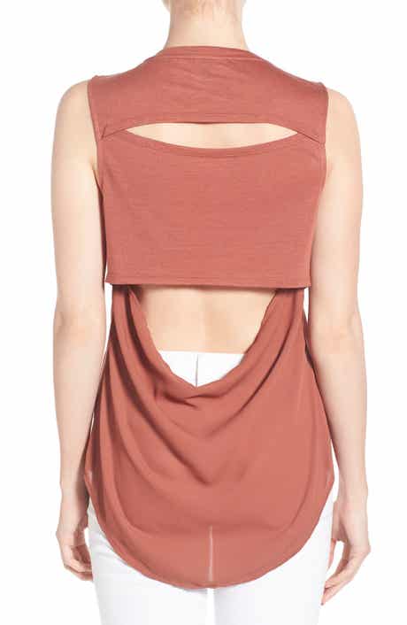 Trouvé Cutout Drape Back Tank