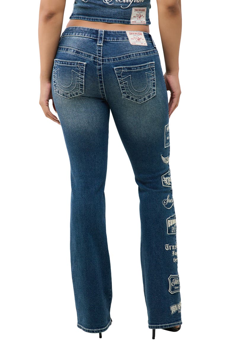 Becca Embroidered Mid Rise Bootcut Jeans, Alternate, color, MOONWAKE