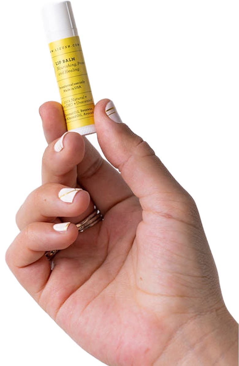 Lizush Lip Balm Set of 3 Natural Unscented, Alternate, color, NO COLOR