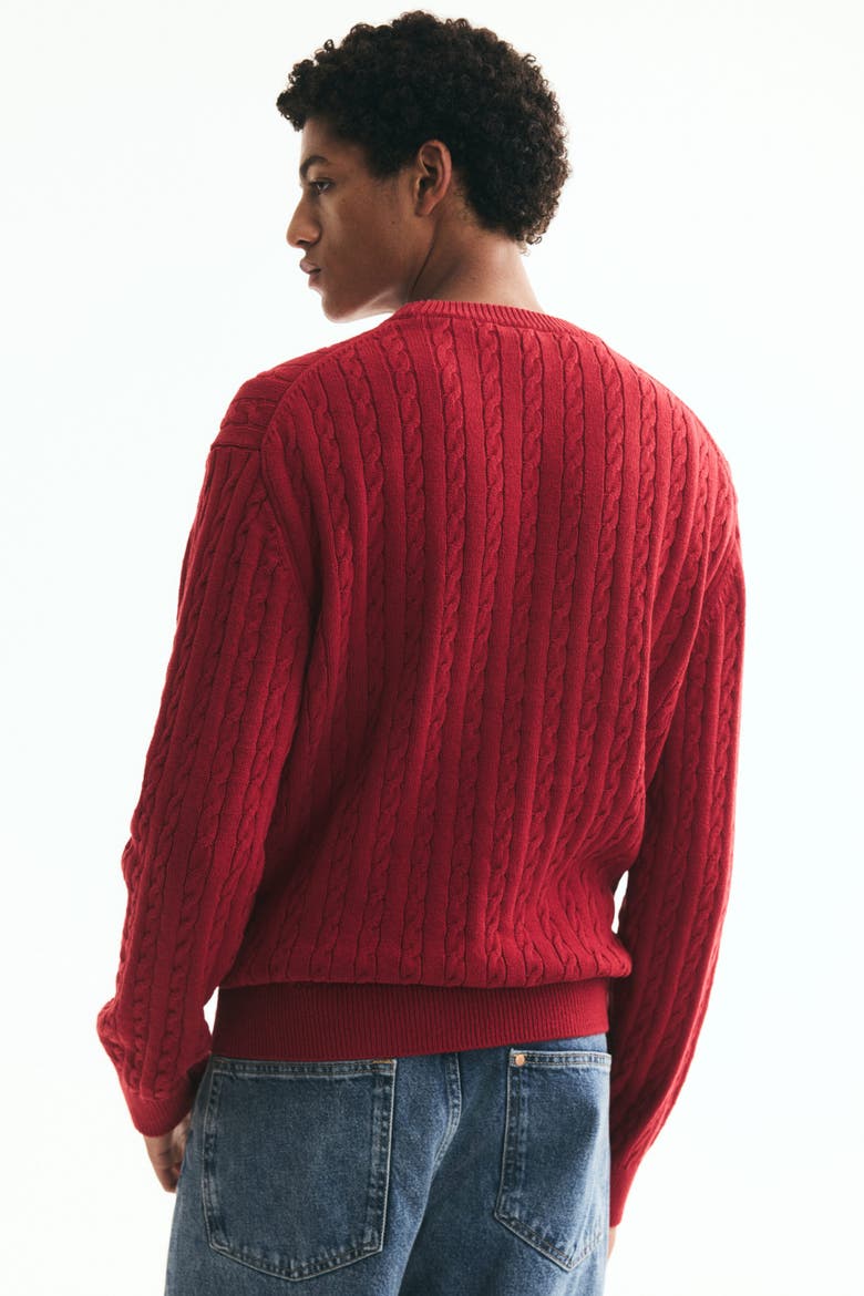 Regular Fit Cable-knit Jumper, Alternate, color, Red