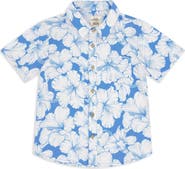 Feather 4 Arrow Kids' Hibiscus Short Sleeve Button-Up Shirt